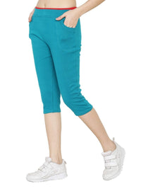 Thumbnail for Asmaani Turquoise Color Capri Type with Two Side Pockets.