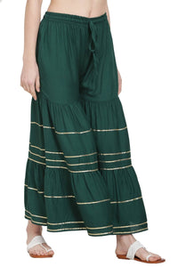 Thumbnail for Asmaani Green Color Golden Gota Patti Gharara