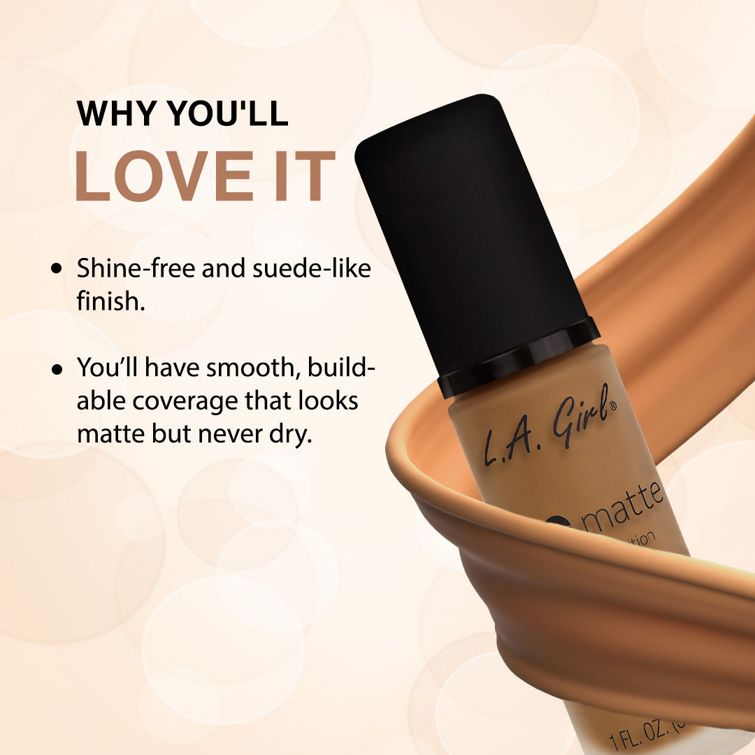 L.A. Girl PRO Matte Foundation - Caramel - Distacart