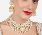 Thumbnail for Jewel City Kundan Pearl Choker Necklace Set with Jhumka Earrings | Indian Bridal Jewelry for Women – Festive & Wedding Wear