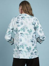 Thumbnail for NOZ2TOZ Women Party Wear Flower Printed Top - White