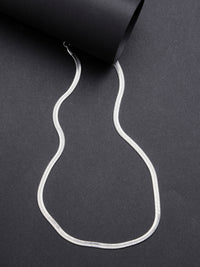 Thumbnail for NVR Women's Set of 2 Silver & Gold Rhodium-Plated Minimal Chain