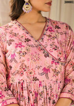 Thumbnail for Designer Stylish Light Pink Rubi Silk Stitched Suit With Dupatta - Kiyara - Distacart
