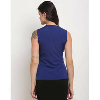 Thumbnail for Aastha Fashion Women's Royal Blue Polyester Solid Casual Top - Distacart