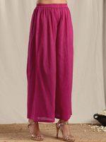 Thumbnail for trueBrowns Orange Crinkle Slit Kurta Pant Set - Distacart