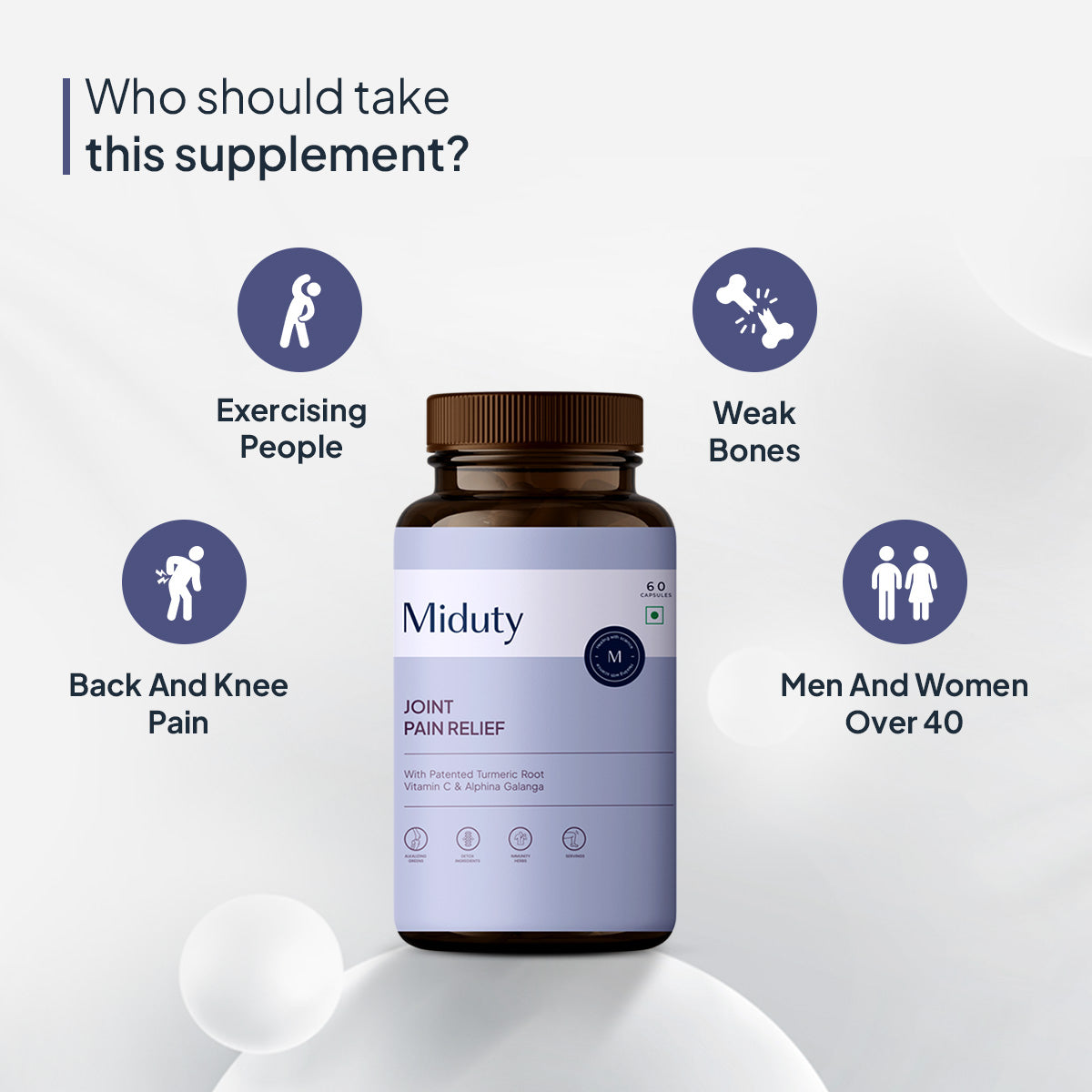 Miduty by Palak Notes Joint Pain Relief Capsules - Distacart