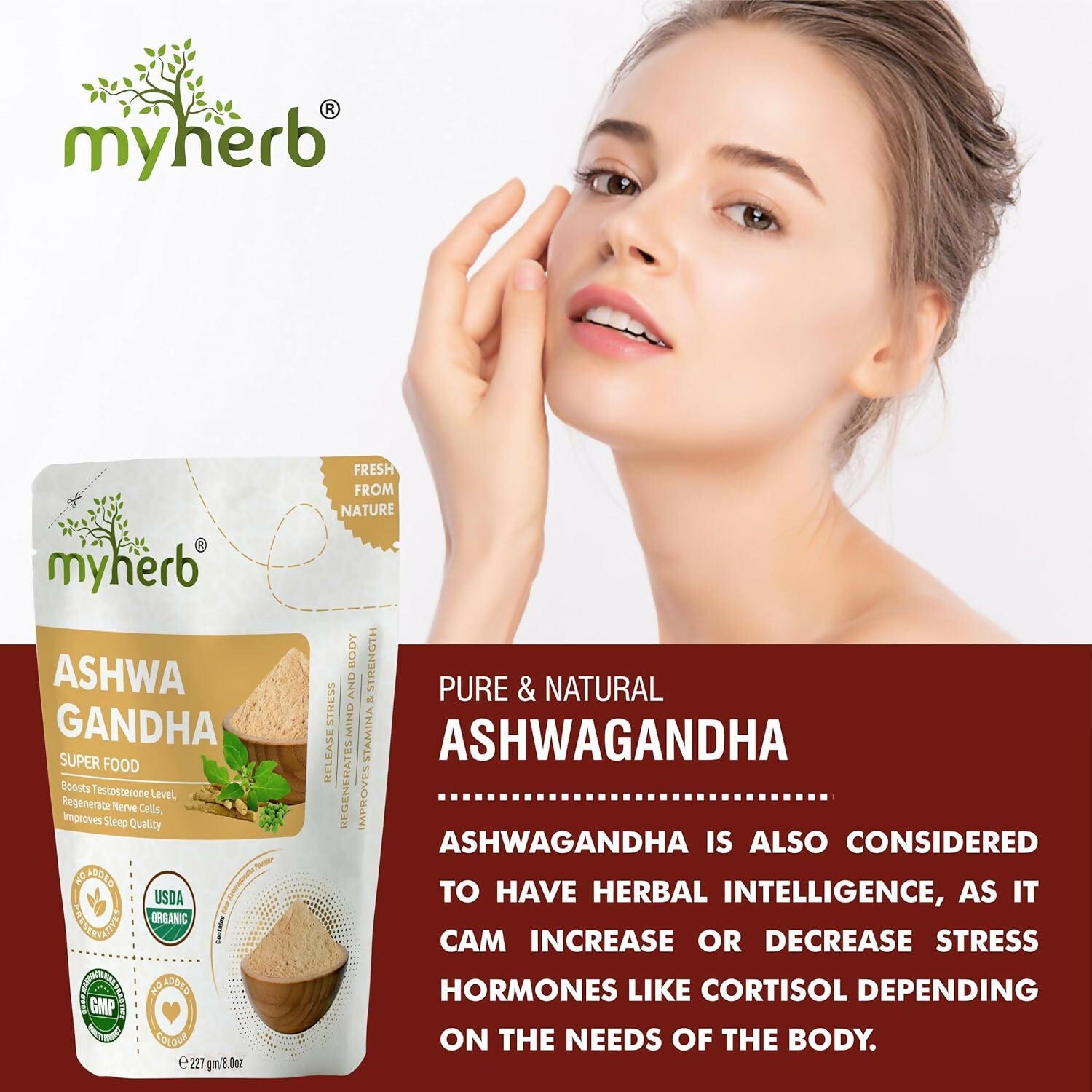 Myherb Pure Natural Organic Ashwagandha Powder - Distacart