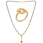 Thumbnail for AanyaCentric Gold-plated Mangalsutra & Ring Set - Distacart