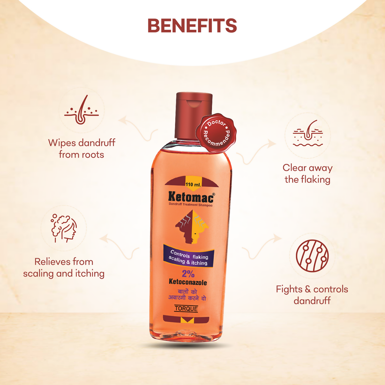 Torque's Ketomac Dandruff Treatment Shampoo