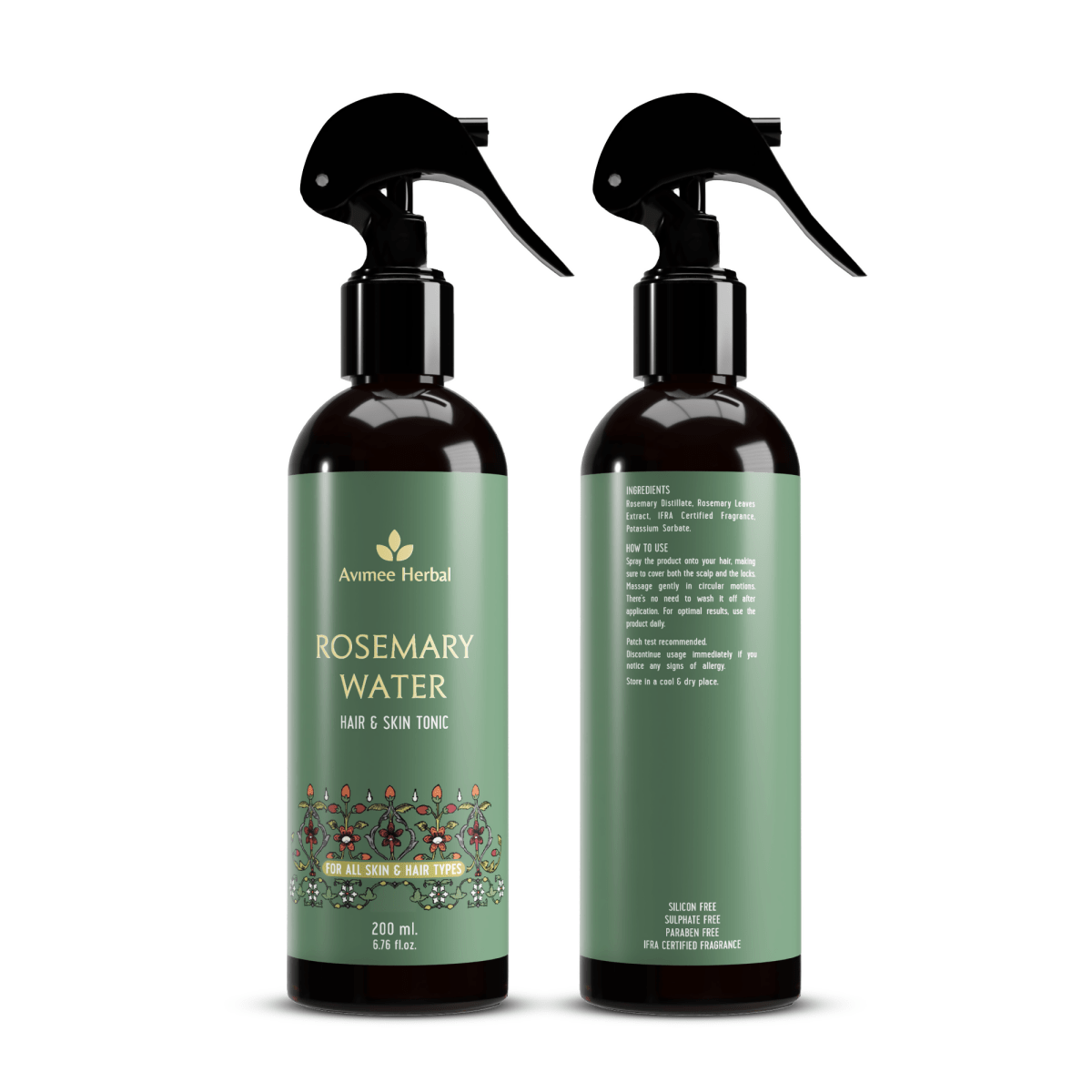 Avimee Herbal Rosemary Water For Hair And Skin For Hair Growth, Hair Fall Control and Scalp Health - Distacart