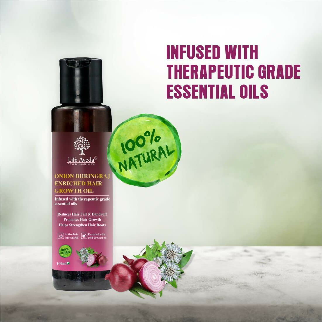 Life Aveda Onion Bhringraj Enriched Hair Growth Oil - Distacart