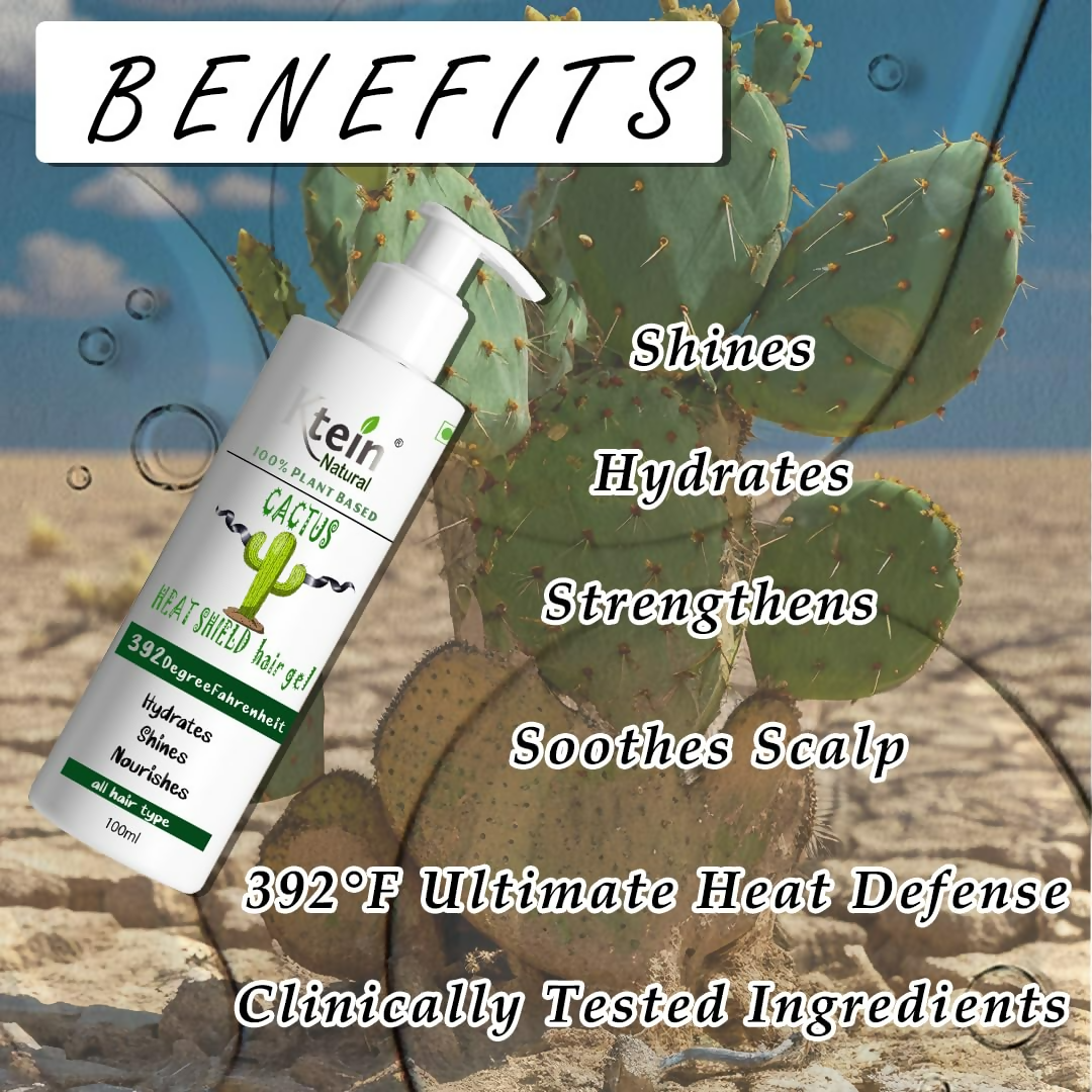 Ktein Cactus Heat Gel: 392°F Ultimate Heat Defense & Luscious Hair - Distacart