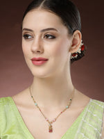 Thumbnail for NVR Women's Multicolor Gold-Polished Minimal Chain - Distacart
