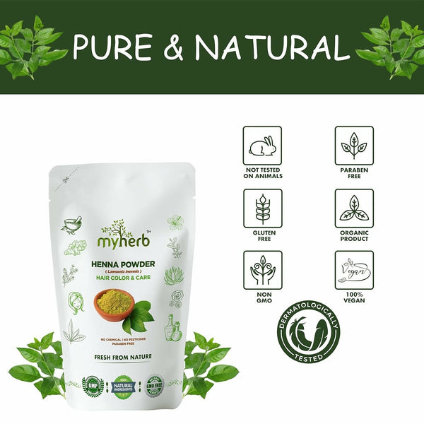 Myherb Pure Natural Organic Henna Powder - Distacart