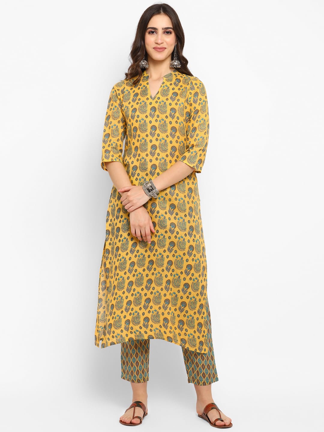 Women Cotton Printed Kurta Pant Set - Rasiya