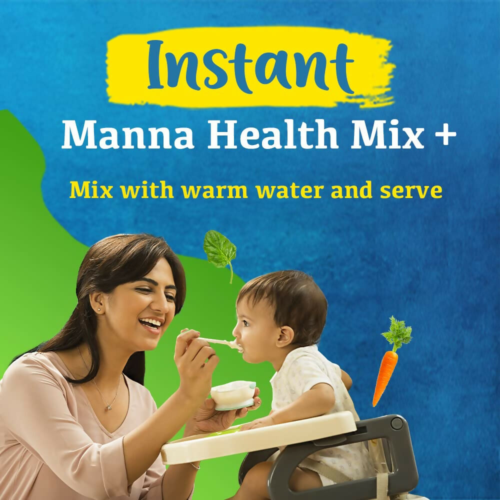 Manna Foods Instant Health Mix Multigrain Cereal + Vegetables With Spinach, Carrot, Dal with Milk - Distacart