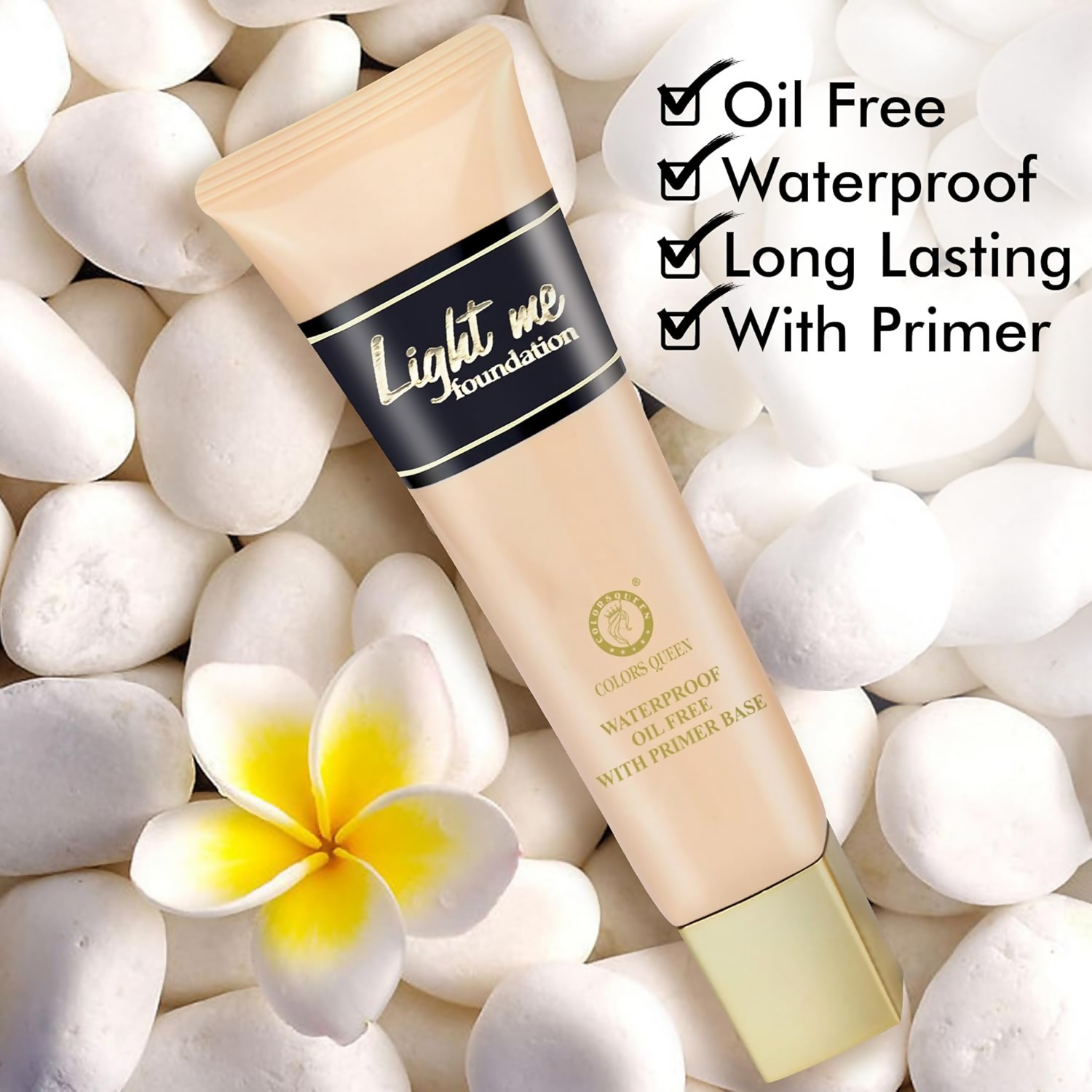 Colors Queen Light Me Foundation with Primer – Natural Almonds - Distacart