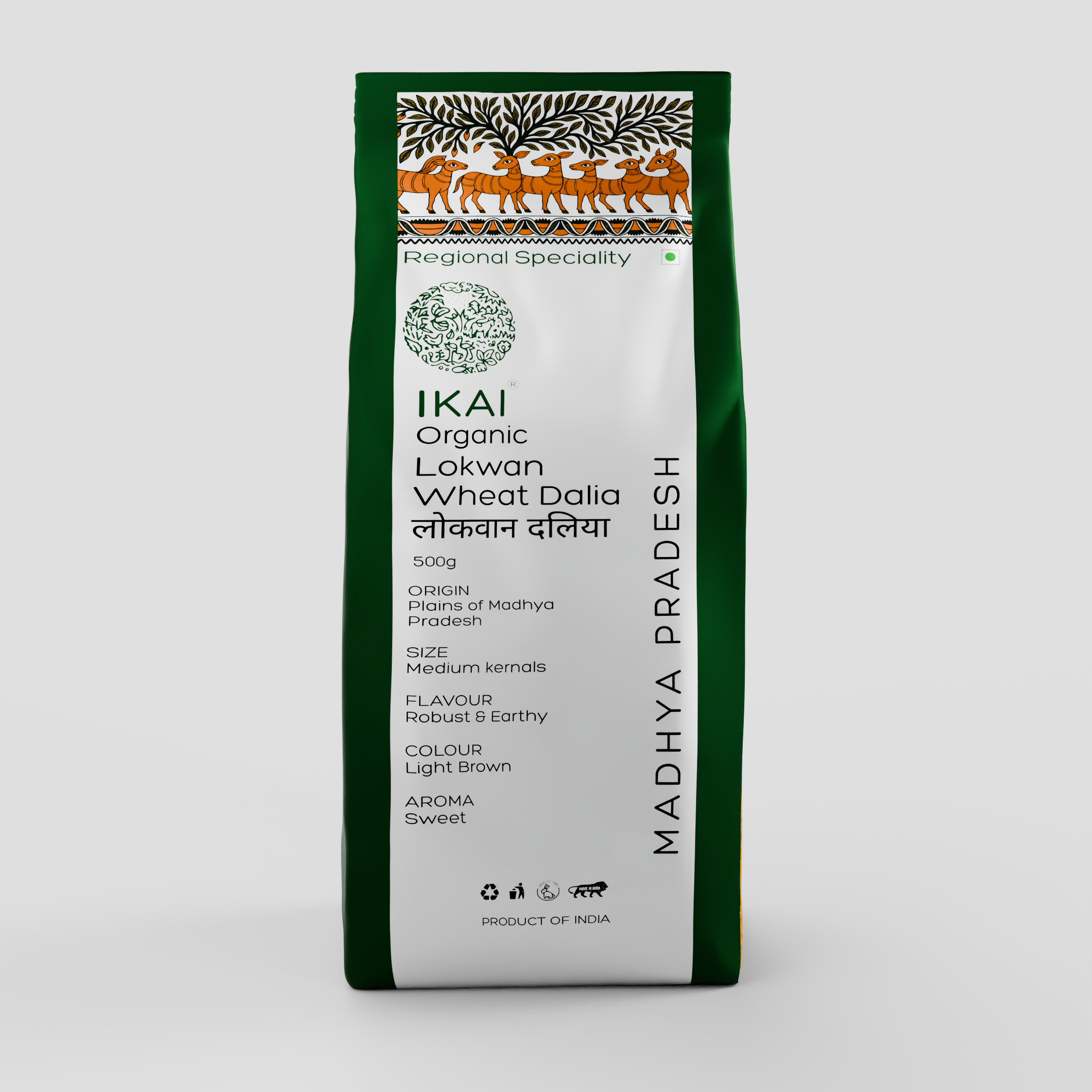 2 - Organic Lokwan Wheat Dalia-500 gm