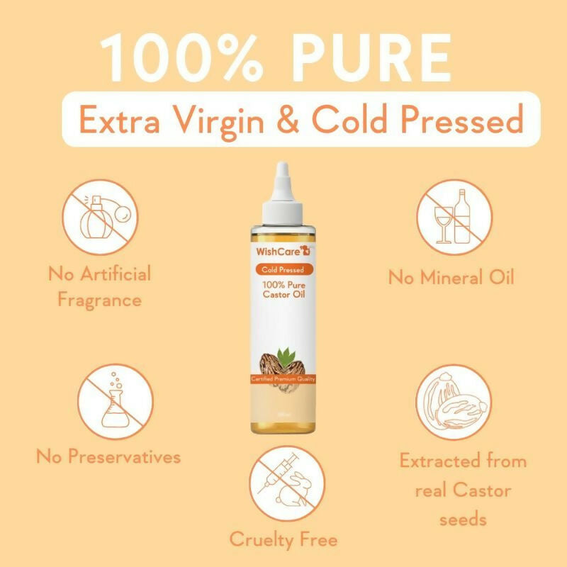 Wishcare 100% Pure Cold Pressed Castor Oil & Kalonji Black Onion Seed Oil Combo