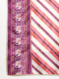 Thumbnail for Ahalyaa Women's Purple Poly Silk Solid Kurta Palazzo Set With Dupatta