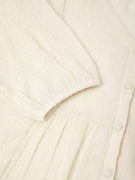 Thumbnail for Janasya Light Dobby Chiffon Self Design A-Line Tunic