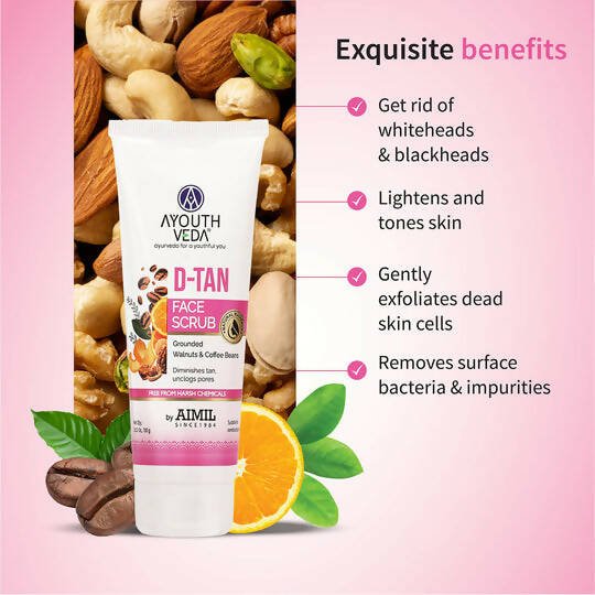 Ayouthveda D-Tan Face Scrub - Distacart