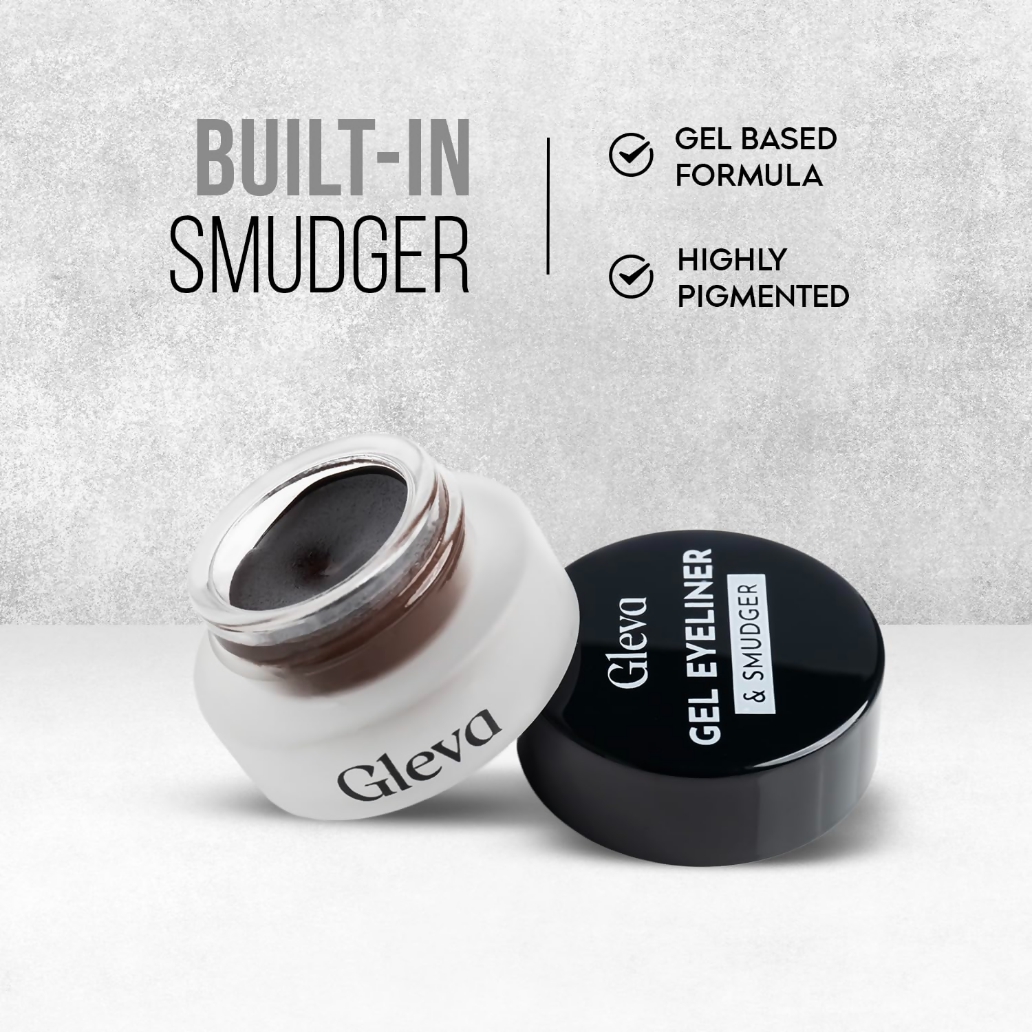 Gleva Compact Black Gel Eyeliner - Brown - Distacart