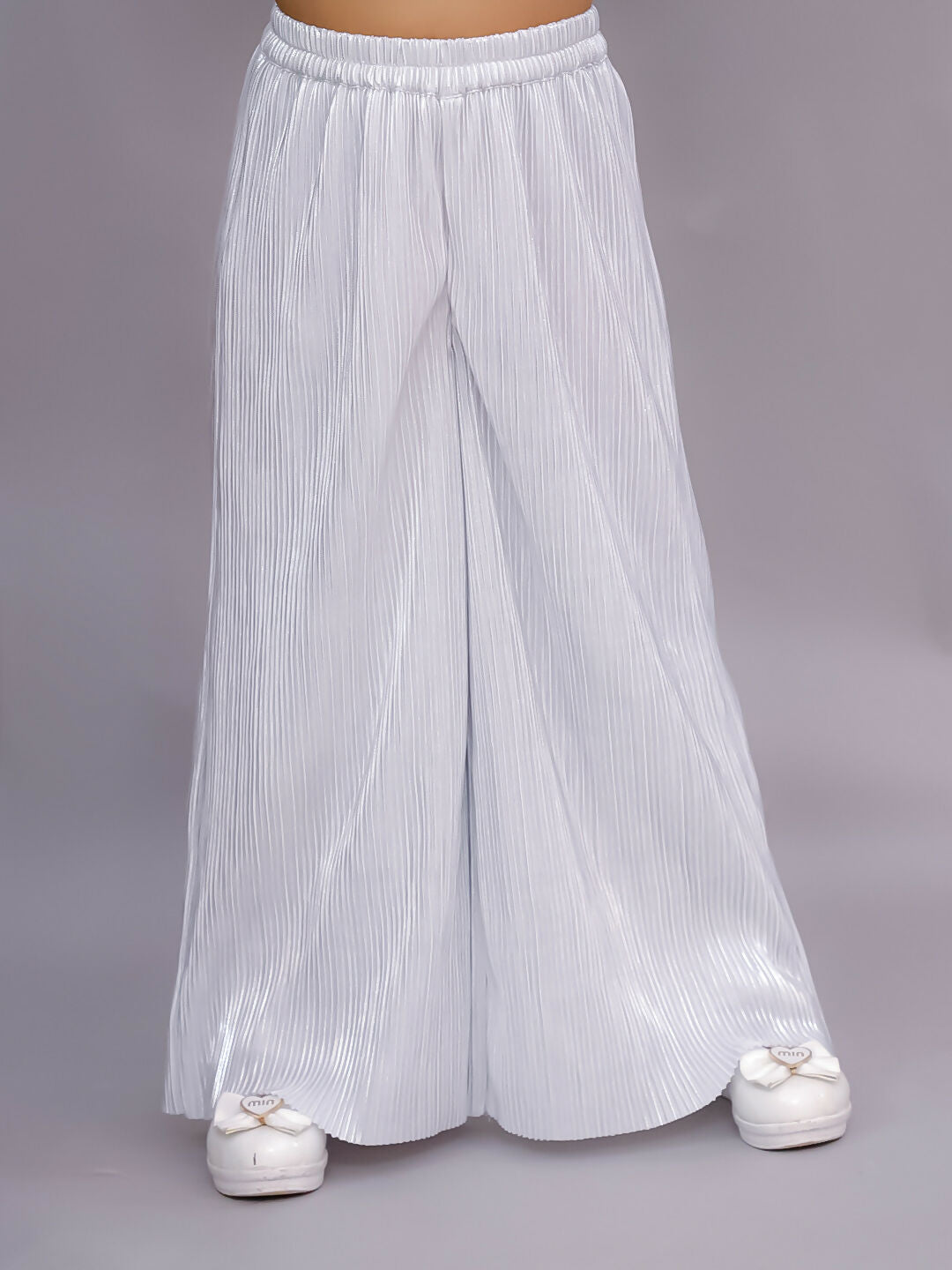 Lil Drama Glam Up Girls White Party Top and Pant Set