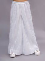 Thumbnail for Lil Drama Glam Up Girls White Party Top and Pant Set