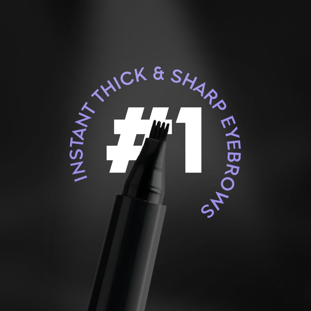 Gleva Eyebrow Pen with 4 Micro-Fork Tip Applicator - Light Brown - Distacart