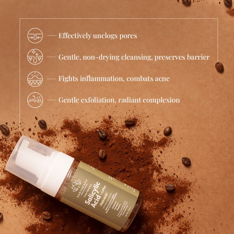 Earthraga Deep Cleansing Salicylic Acid And Coffee Foaming Face Wash - Distacart