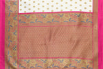 Thumbnail for Vamika white & pink Printed Art Silk Saree - Distacart