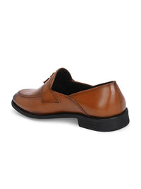 Thumbnail for House of Pataudi Men Textured Formal Loafers