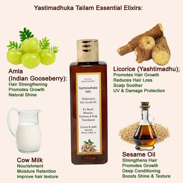YASTIMADHUKA TAILA ingredients list and  benefits