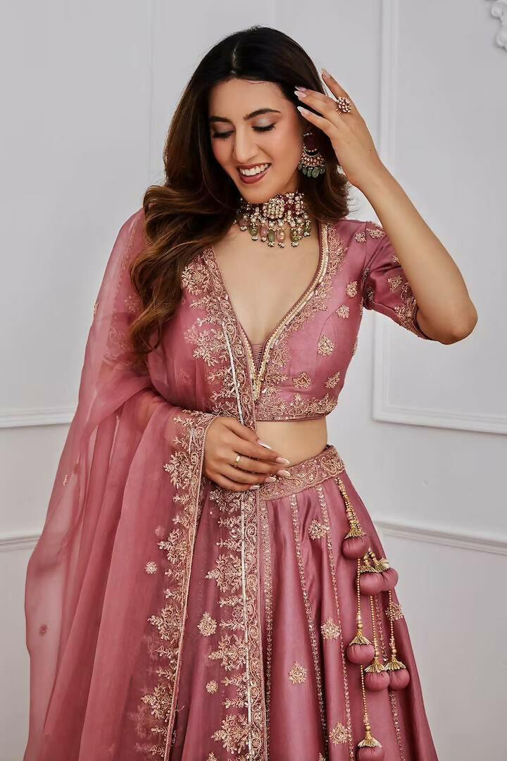 Jyoti Fashion Women's Onion Japan Satin Silk Sequins with Dori & Zari Embroidered Designer Lehenga Choli Set