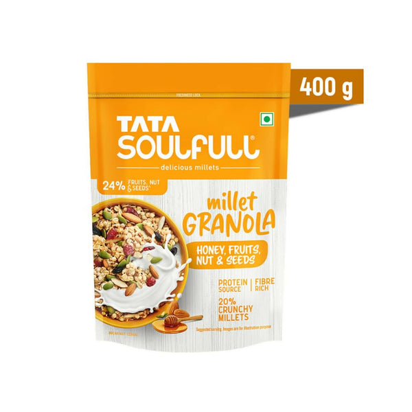 Tata Soulfull Millet Granola (Honey, Fruits, Nuts & Seeds) - Distacart
