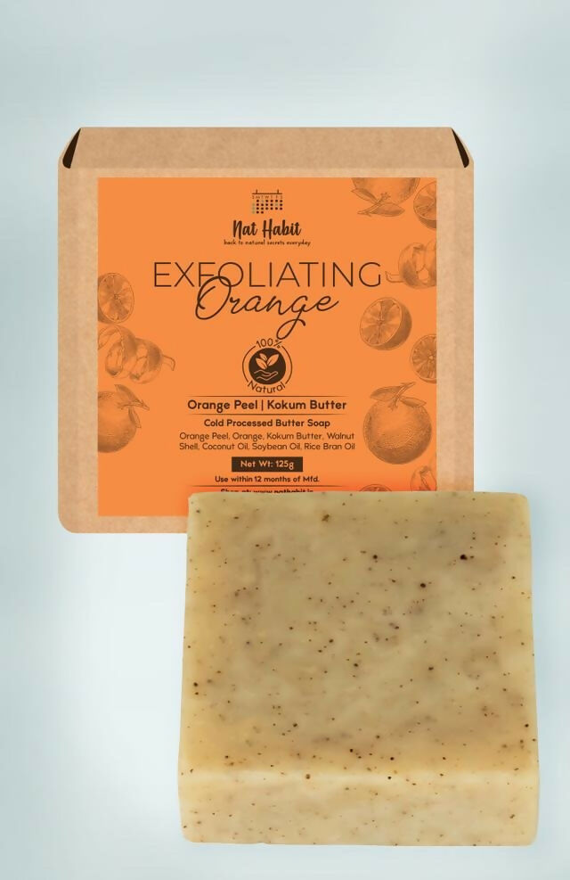 Nat Habit Cold Processed Exfoliating Orange Soap - Distacart