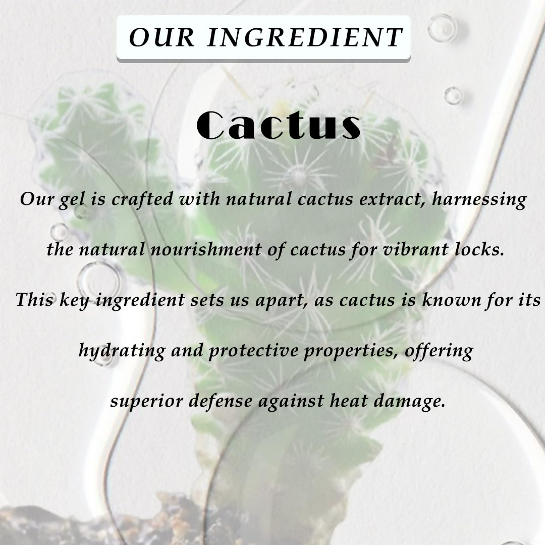 Ktein Cactus Heat Gel: 392°F Ultimate Heat Defense & Luscious Hair - Distacart