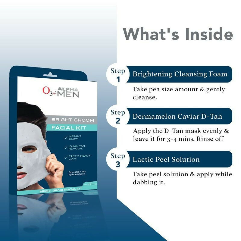 Professional O3+ Alpha Men Bright Groom Facial Kit