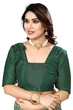 Thumbnail for Vamika Green Printed Art Silk Saree - Distacart