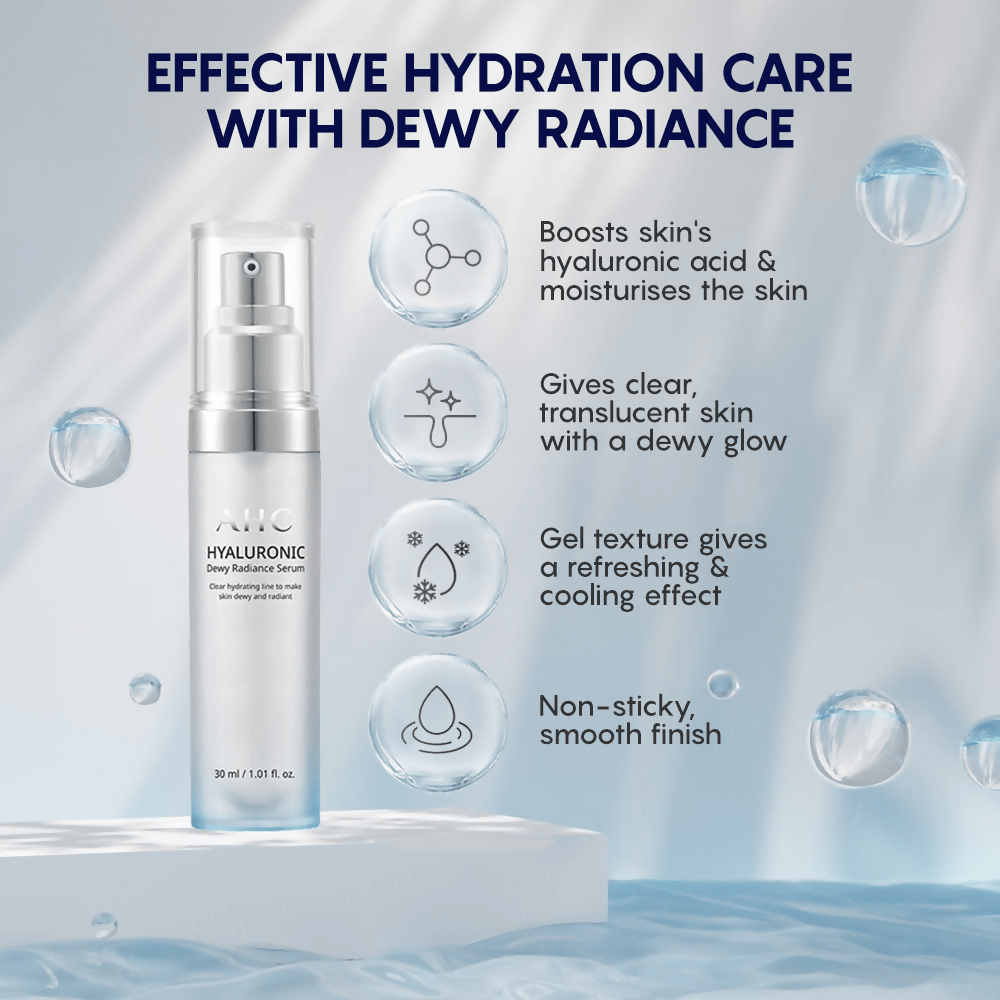 AHC Hyaluronic Dewy Moisturising Radiance Face Serum - Korean skincare
