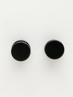 Thumbnail for NVR Men's Black Rhodium-Plated Metal Studs Earring - Distacart
