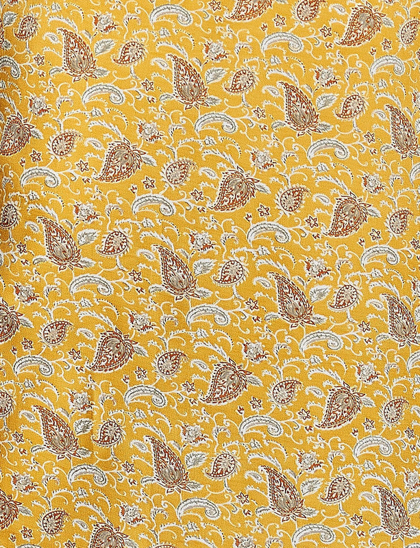 Malishka Women's Yellow Cotton Blend Digital Print & Handwork Kurta Set
