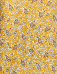 Thumbnail for Malishka Women's Yellow Cotton Blend Digital Print & Handwork Kurta Set