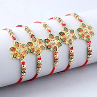 Thumbnail for Alluring Meenakari Set of 5 Rakhi for raksha bandan