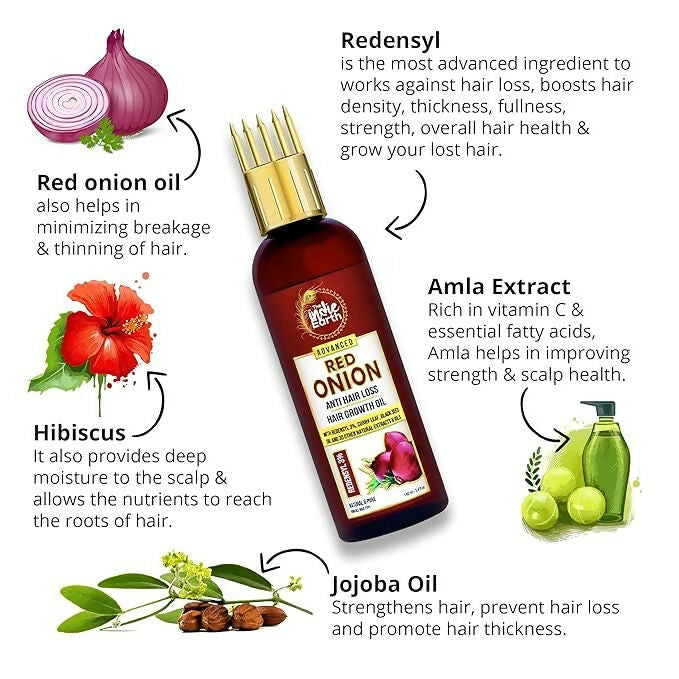 The Indie Earth Advanced 3% Redensyl Red Onion Anti Hair Loss & Hair Growth Oil - Distacart