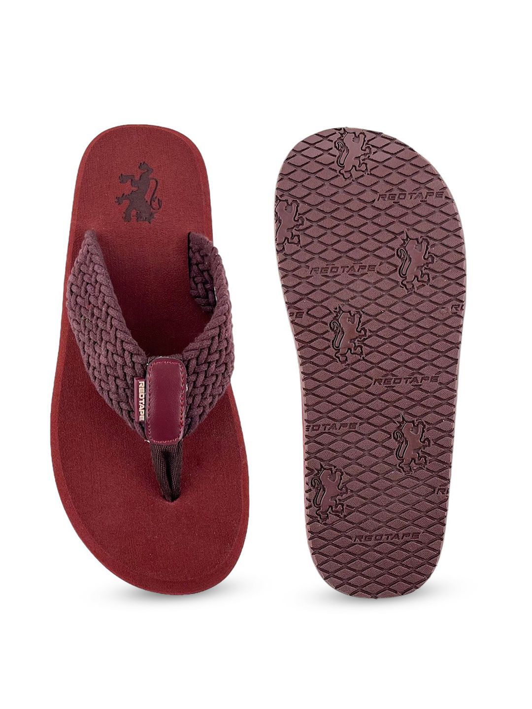 Red Tape Men PU Thong Flip-Flops