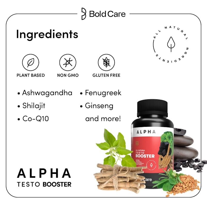 Bold Care Alpha Natural Testo Booster Tablets - Distacart