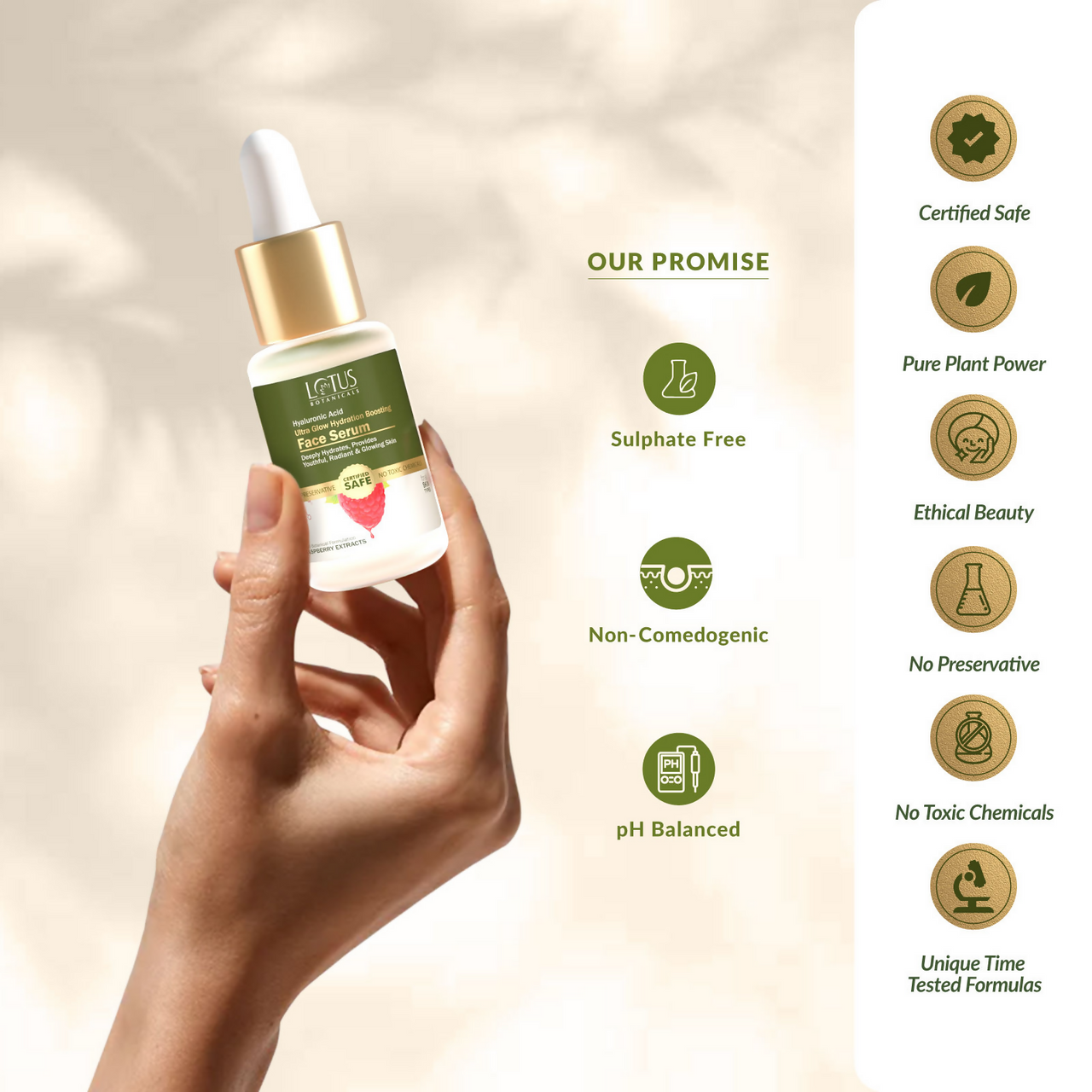 Lotus Botanicals Hyaluronic Acid & Raspberry Ultra Glow & Hydration Boosting Serum