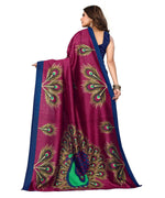 Thumbnail for Vamika purple Printed Art Silk Saree - Distacart